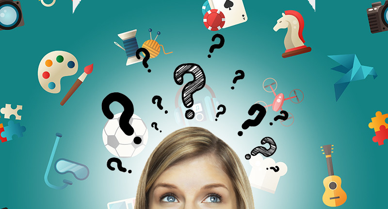 Woman sprouting with countless ideas